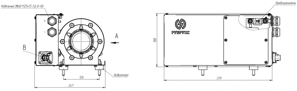 Power steering electric pump with inverter RUBRUKS ESPI2-185-16
