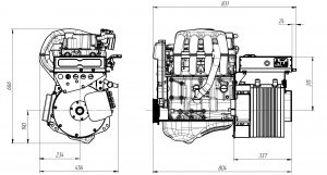 Бензиновая генераторная установка RUBRUKS REX-35-360 схема